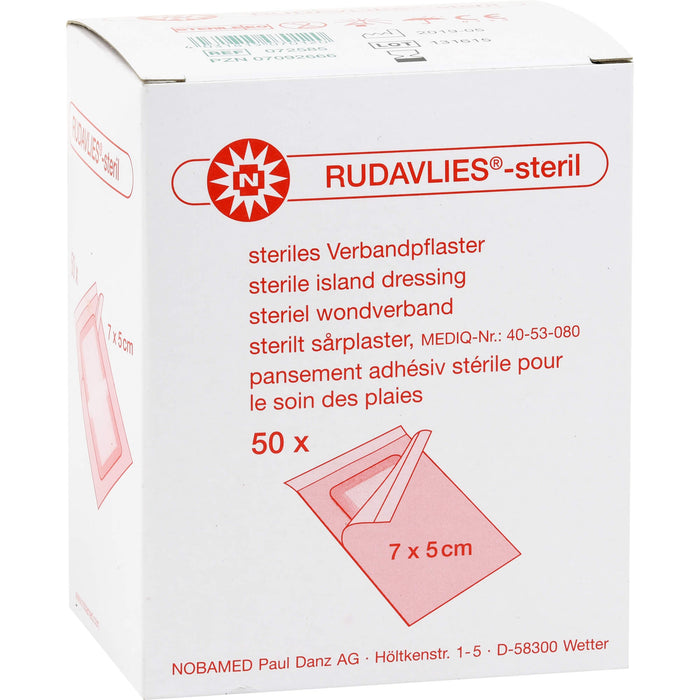 RUDAVLIES STERIL 7CMX5CM VERBANDPFLASTER, 50 St PFL