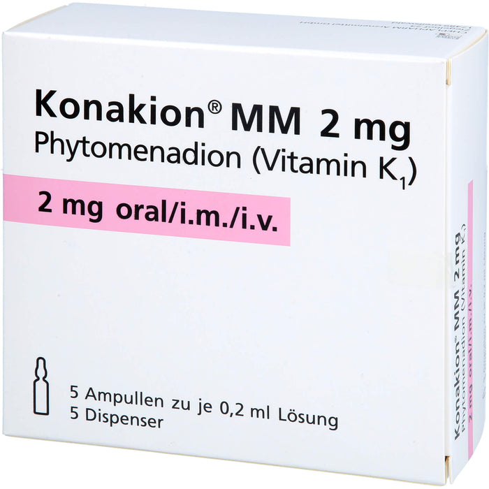 Konakion MM 2 mg, Lösung, 5 pcs. Ampoules