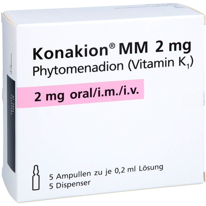 Konakion MM 2 mg, Lösung, 5 pcs. Ampoules