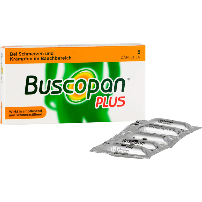 Buscopan plus 10 mg/800 mg, Gerke Zäpfchen, 5 pc Suppositoires