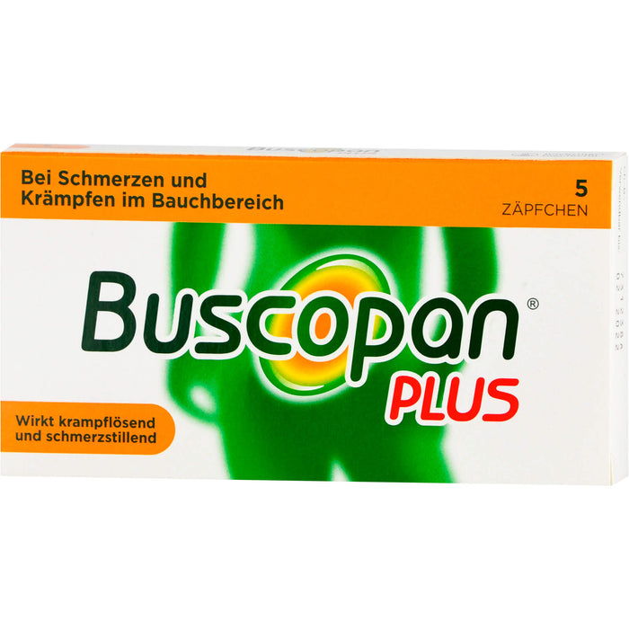 Buscopan plus 10 mg/800 mg, Gerke Zäpfchen, 5 pc Suppositoires