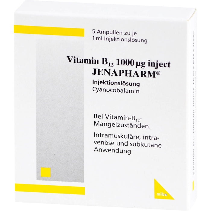 Vitamin B12 1000 µg inject JENAPHARM Injektionslösung, 5 pc Ampoules