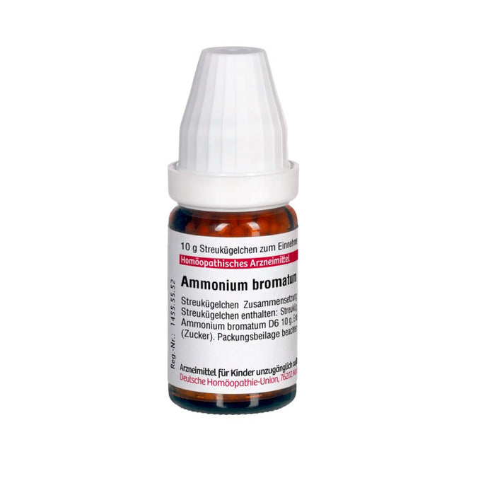 Ammonium bromatum D6 DHU Globuli, 10 g Globules
