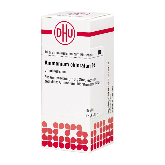 Ammonium chloratum D6 DHU Globuli, 10 g Globules