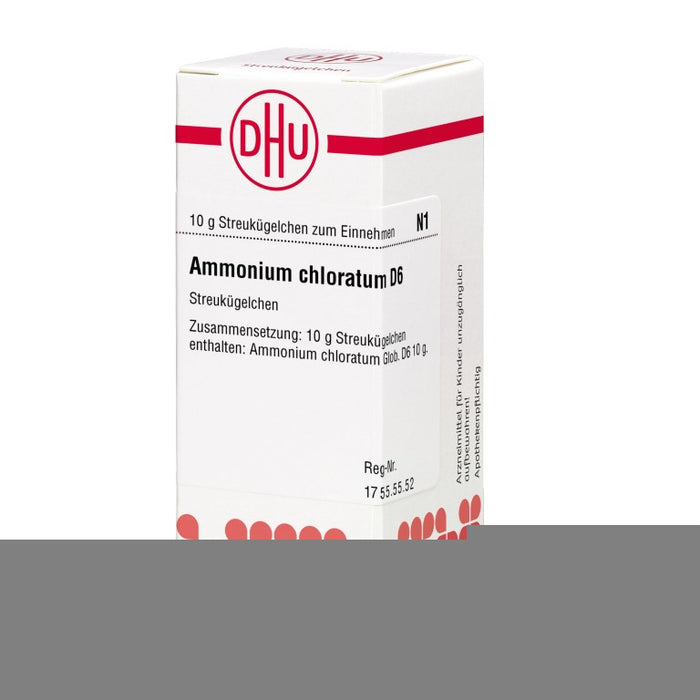 Ammonium chloratum D6 DHU Globuli, 10 g Globules