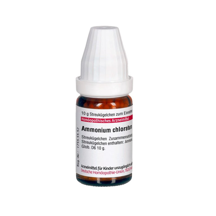 Ammonium chloratum D6 DHU Globuli, 10 g Globules
