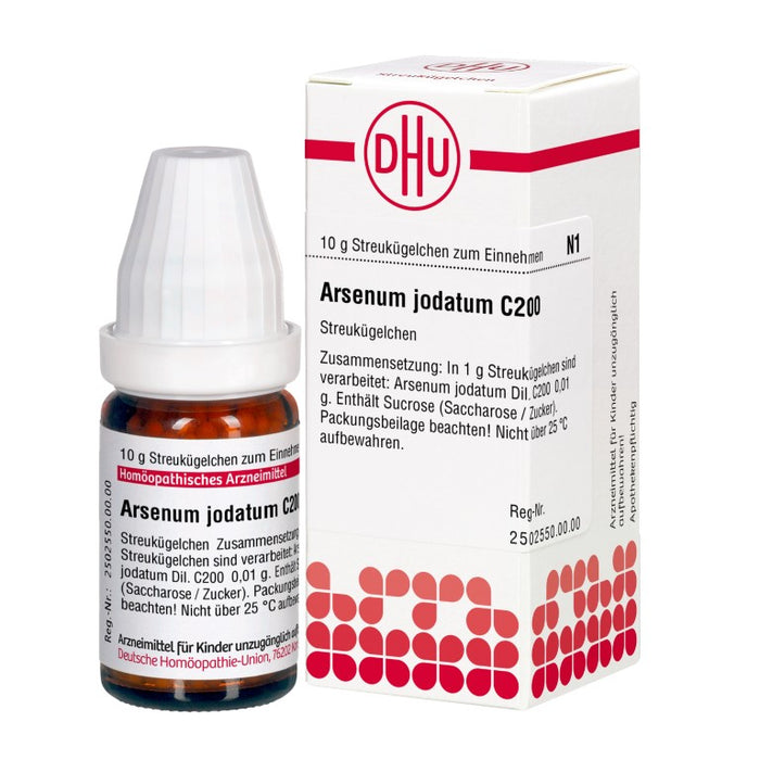 Arsenum jodatum C200 DHU Globuli, 10 g Globules