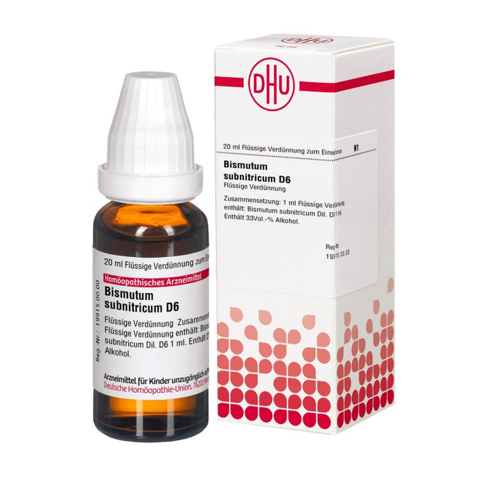 Bismutum subnitricum D6 DHU Dilution, 20 ml Solution