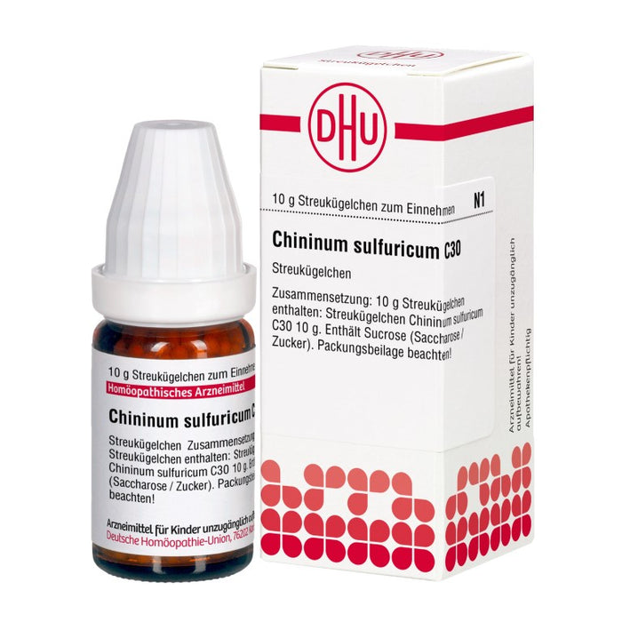 Chininum sulfuricum C30 DHU Globuli, 10 g Globules