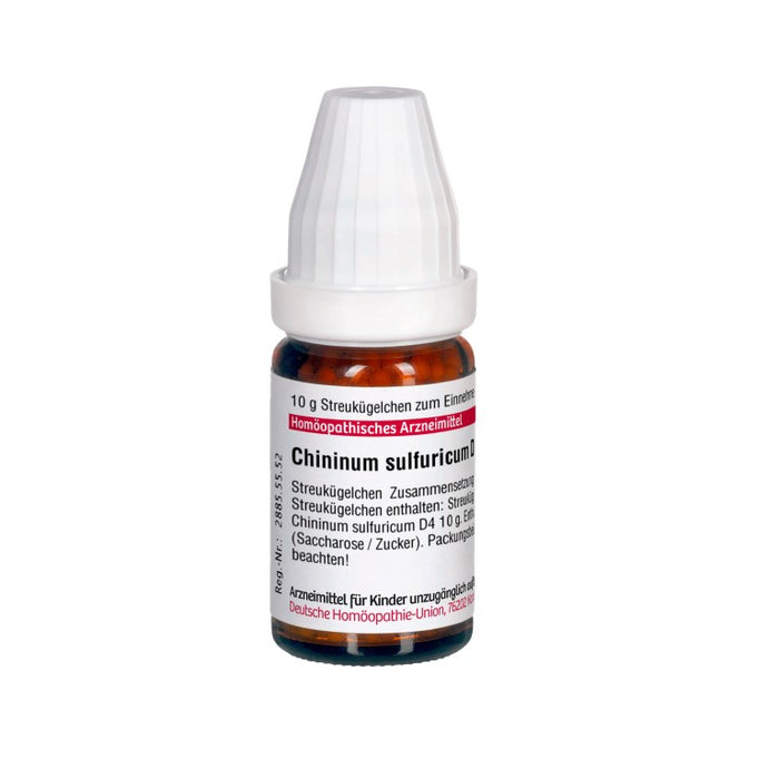 Chininum sulfuricum D4 DHU Globuli, 10 g Globuli