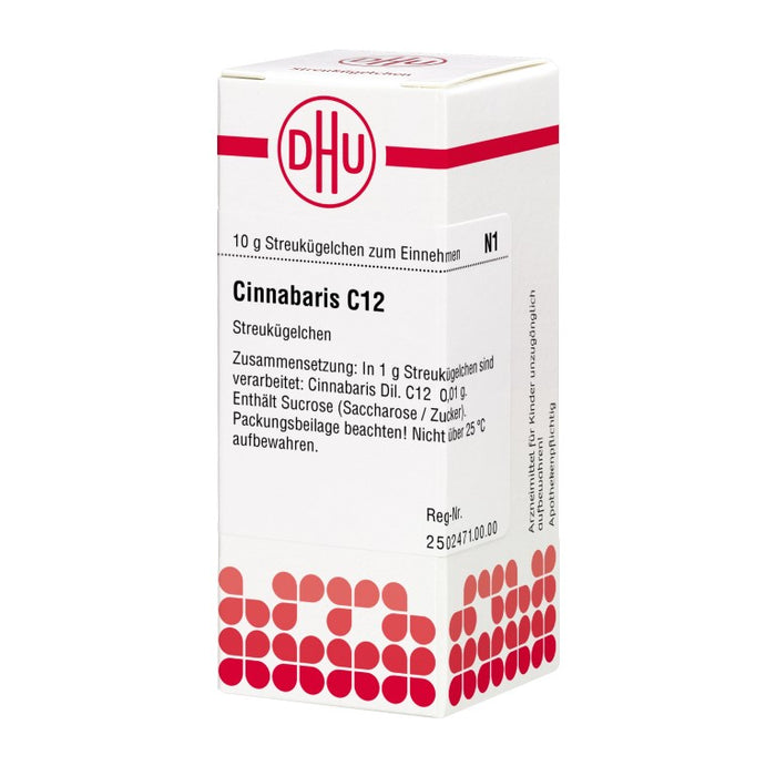 Cinnabaris C12 DHU Globuli, 10 g Globules