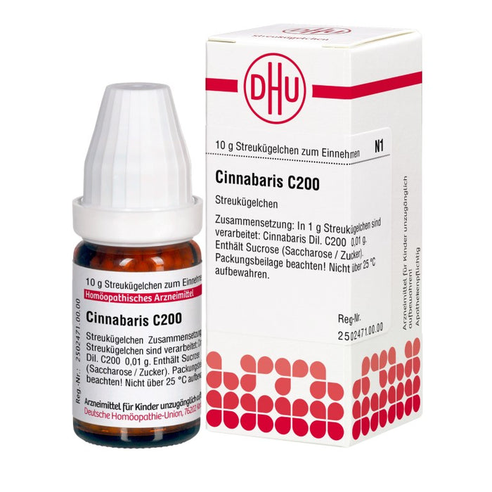 Cinnabaris C200 DHU Globuli, 10 g Globules