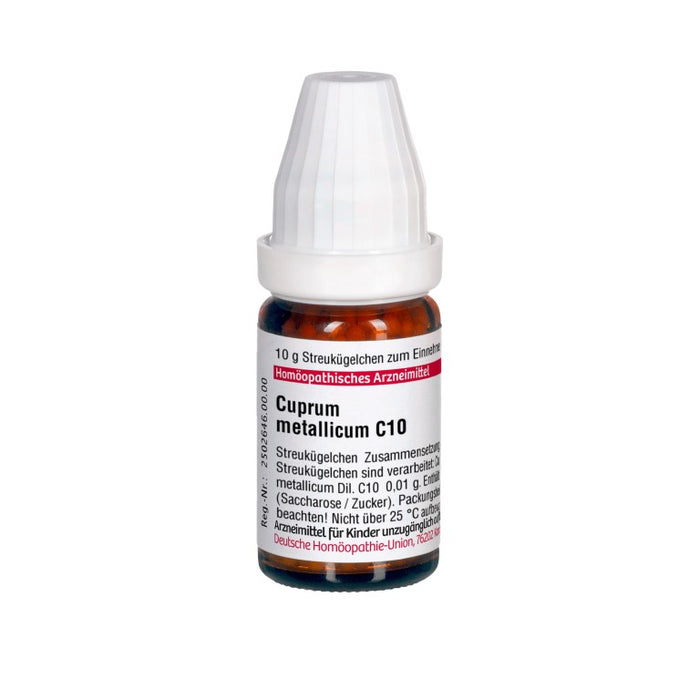 Cuprum metallicum C10 DHU Globuli, 10 g Globules