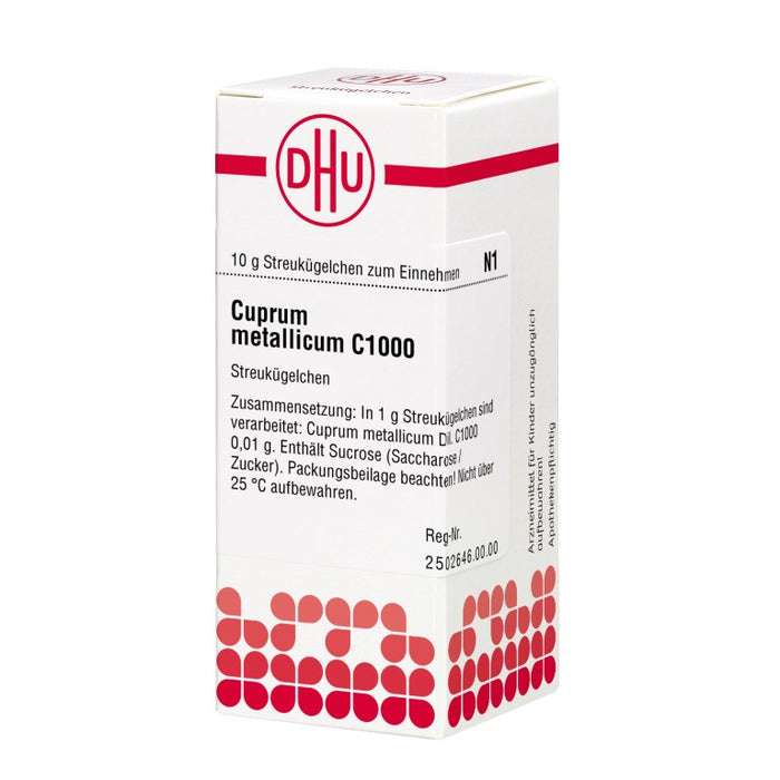 Cuprum metallicum C1000 DHU Globuli, 10 g Globules