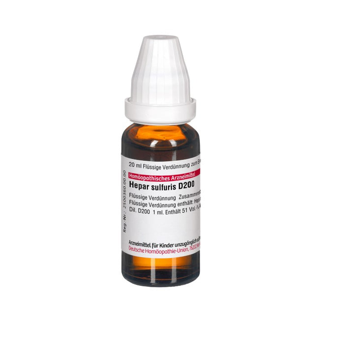 Hepar sulfuris D200 DHU Dilution, 20 ml Solution