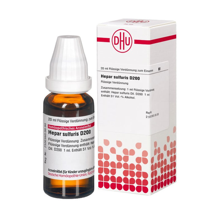 Hepar sulfuris D200 DHU Dilution, 20 ml Solution