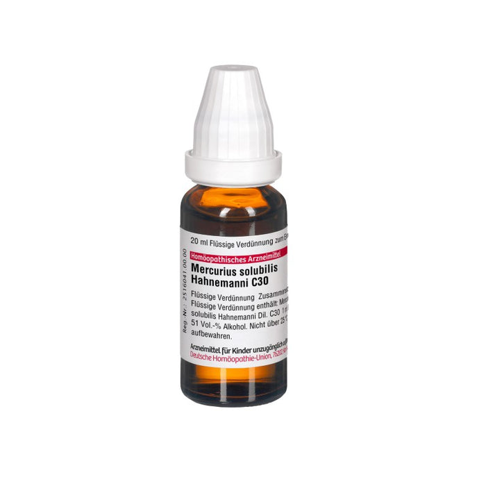 DHU Mercurius solubilis Hahnemanni C30 Dilution, 20 ml Solution