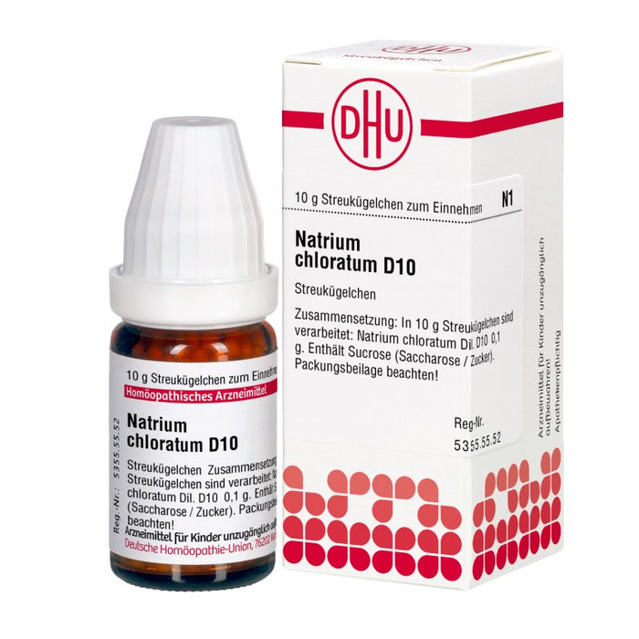 Natrium chloratum D10 DHU Globuli, 10 g Globules