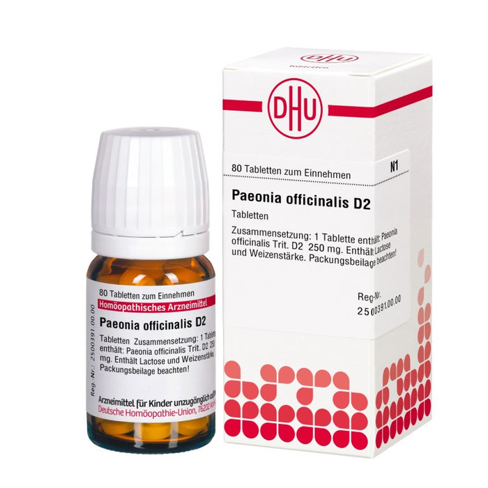 Paeonia officinalis D2 DHU Tabletten, 80 pc Tablettes