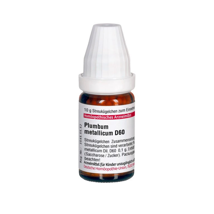 Plumbum metallicum D60 DHU Globuli, 10 g Globules