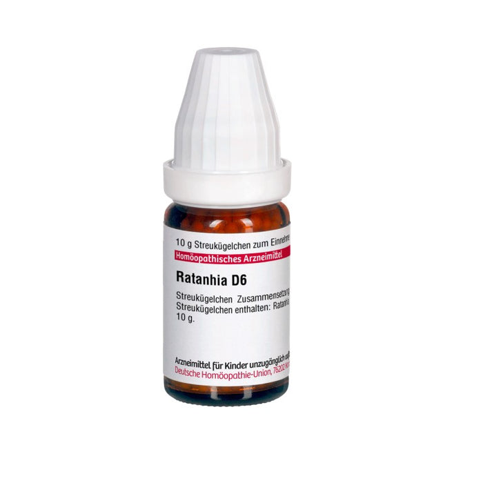 Ratanhia D6 DHU Globuli, 10 g Globules