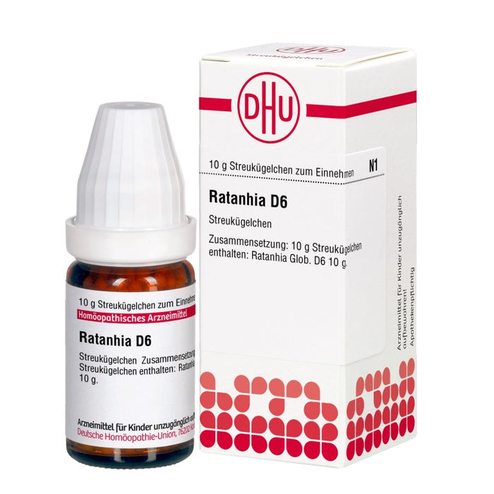 Ratanhia D6 DHU Globuli, 10 g Globules