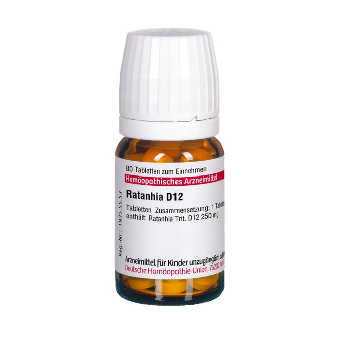 Ratanhia D12 DHU Tabletten, 80 pc Tablettes