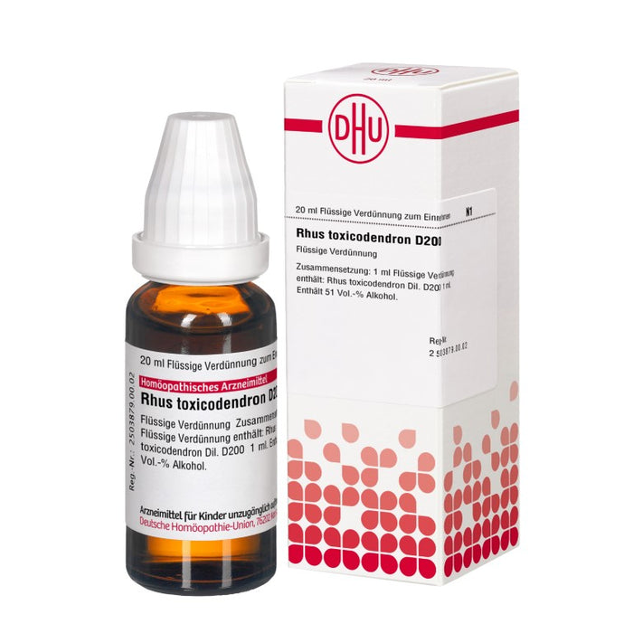 DHU Rhus toxicodendron D200 Dilution, 20 ml Solution