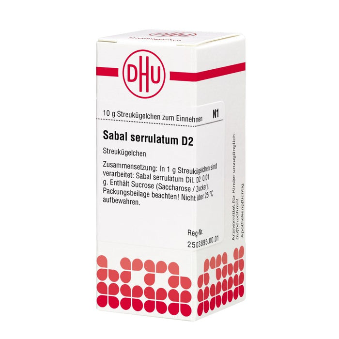 Sabal serrulatum D2 DHU Globuli, 10 g Globules