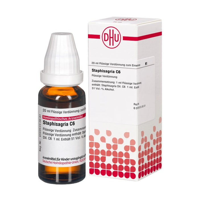Staphisagria C6 DHU Dilution, 20 ml Solution