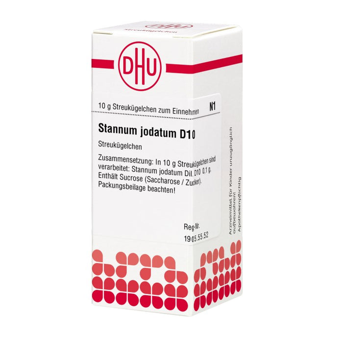 Stannum jodatum D10 DHU Globuli, 10 g Globules