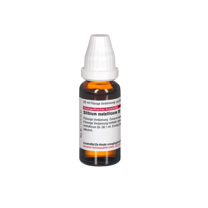 Stibium metallicum D6 DHU Dilution, 20 ml Solution