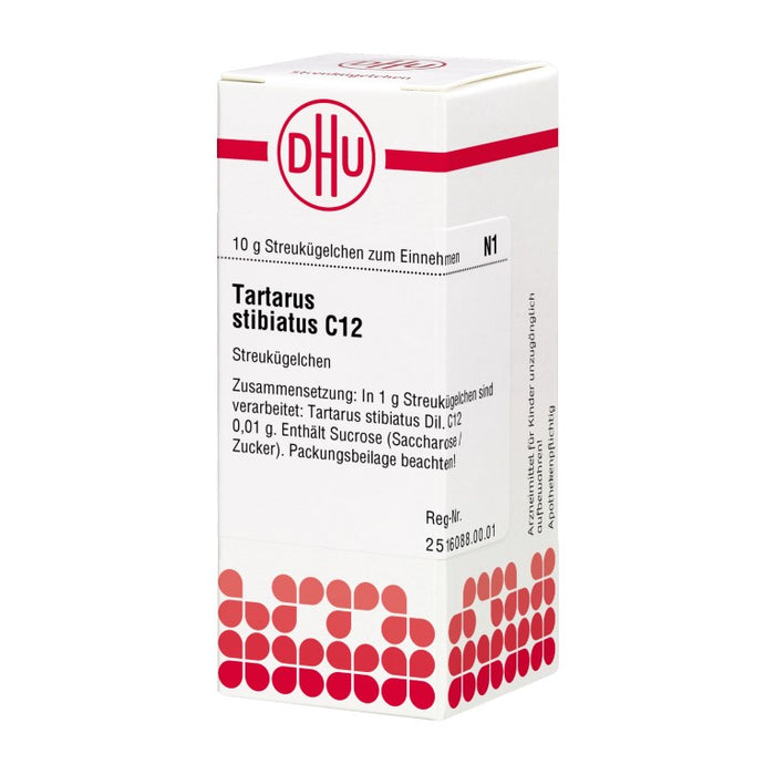 Tartarus stibiatus C12 DHU Globuli, 10 g Globules
