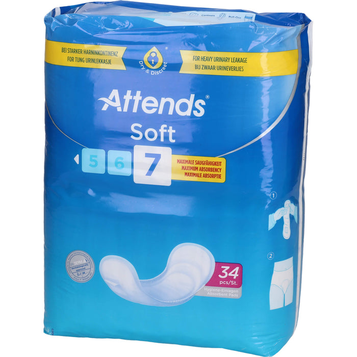 Attends Soft 7 schmale Einlagen, 136 pcs. Insoles