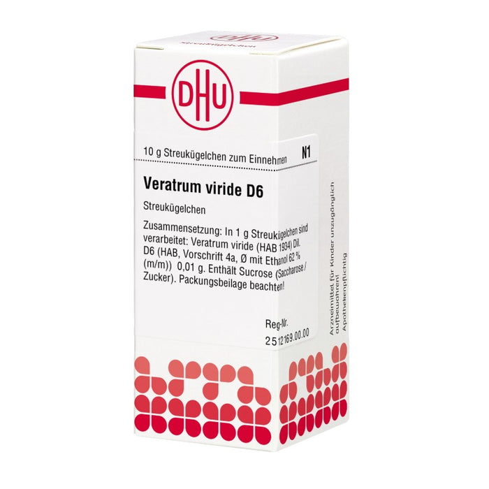 Veratrum viride D6 DHU Globuli, 10 g Globules