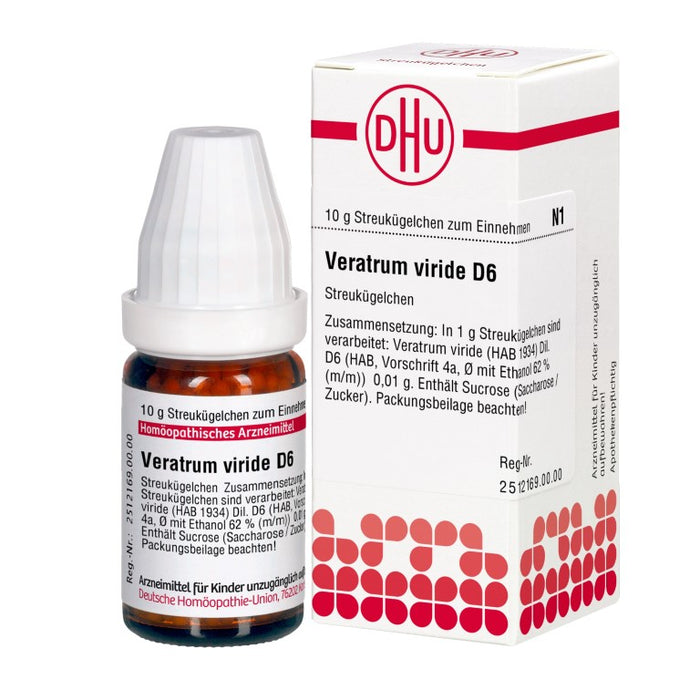 Veratrum viride D6 DHU Globuli, 10 g Globules