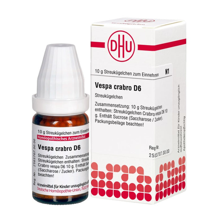 Vespa crabro D6 DHU Globuli, 10 g Globules