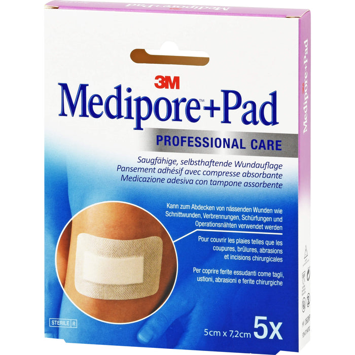 Medipore +Pad 5,0 cm x 7,2 cm, 5 pc Pansement