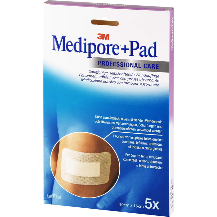Medipore + Pad 10,0 cm x 15,0 cm, 5 pc Pansement
