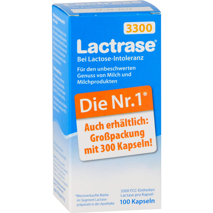 Lactrase 3300 bei Lactose-Intoleranz Kapseln, 100 pcs. Capsules