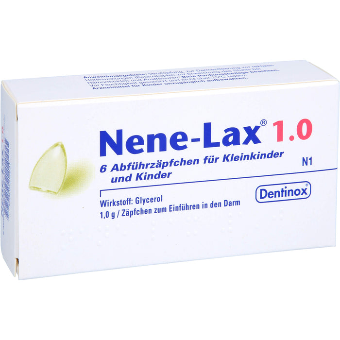 Nene-Lax 1.0 Abführzäpfchen für Kleinkinder und Kinder, 6 pcs. Suppositories