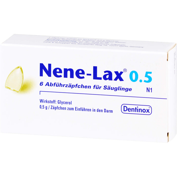Nene-Lax 0.5 Abführzäpfchen für Säuglinge, 6 pcs. Suppositories