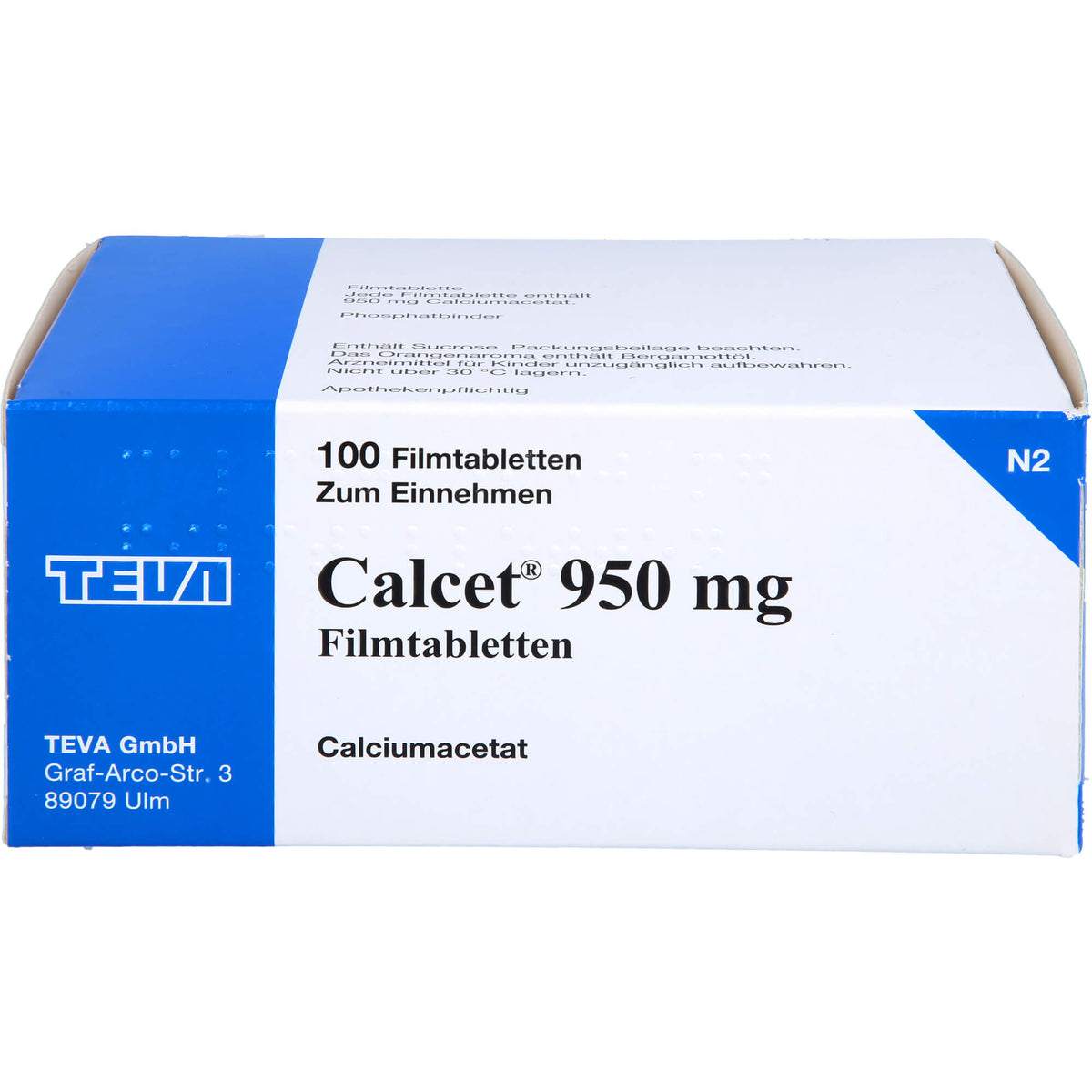 Calcet 950 mg Filmtabletten, 100 St FTA — apohealth - Gesundheit aus ...