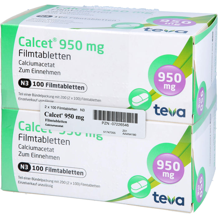 Calcet 950 mg Filmtabletten, 200 pcs. Tablets