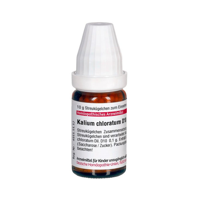 Kalium chloratum D10 DHU Globuli, 10 g Globules