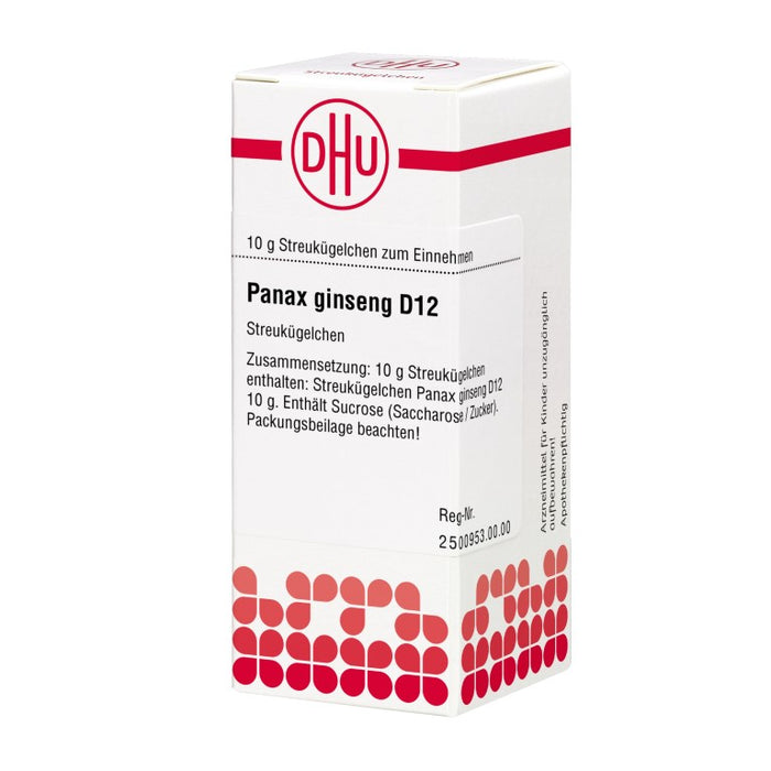 Panax ginseng D12 DHU Globuli, 10 g Globules