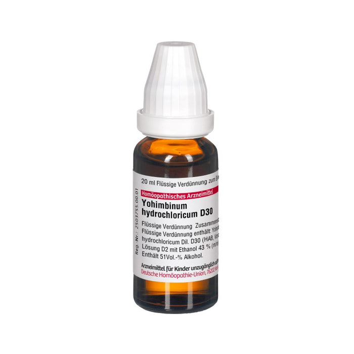 Yohimbinum hydrochloricum D30 DHU Dilution, 20 ml Solution