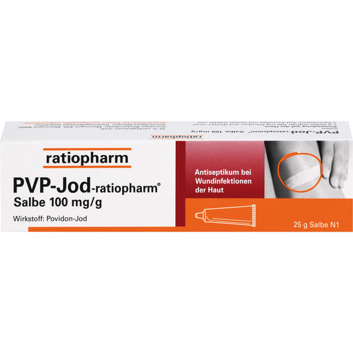 PVP-Jod-ratiopharm Salbe Antiseptikum bei Wundinfektionen der Haut, 25 g Salbe