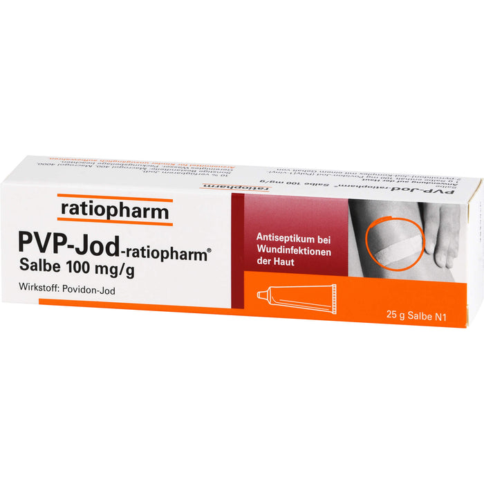 PVP-Jod-ratiopharm Salbe Antiseptikum bei Wundinfektionen der Haut, 25 g Ointment