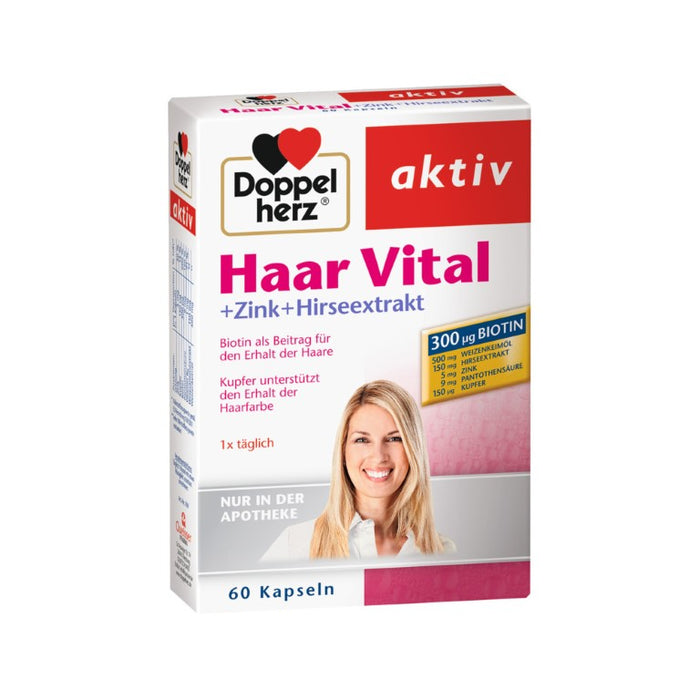 Doppelherz Haar Vital + Zink + Hirseextrakt, 60 pc Capsules